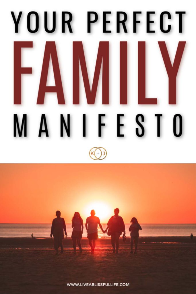 background: silhouette of family during sunset
foreground: your perfect family manifesto