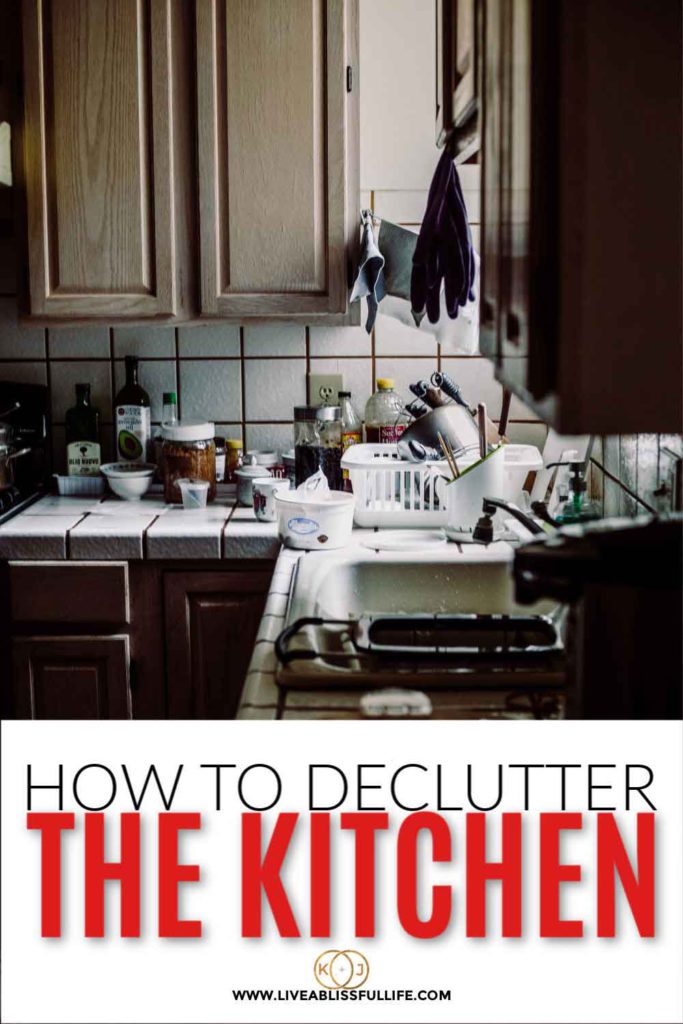 text: how to declutter the kitchen
img: very cluttered kitchen counter