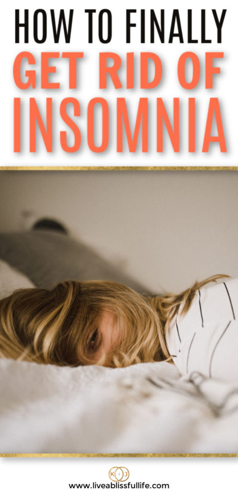 text: how to finally get rid of insomnia
image: tired woman lying facedown on the bed