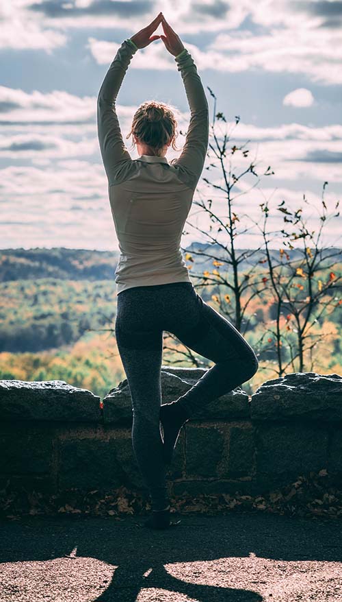 woman in a yoga pose