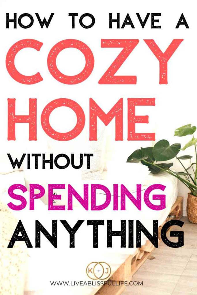 image: cozy sitting room with a plant
text: how to have a cozy home without spending anything