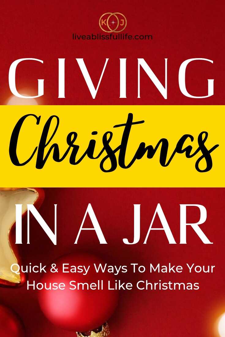 Image: Red and Gold Christmas Decorations
Text: Giving Christmas in a Jar: Quick and Easy Ways To Make Your House Smell Like Christmas