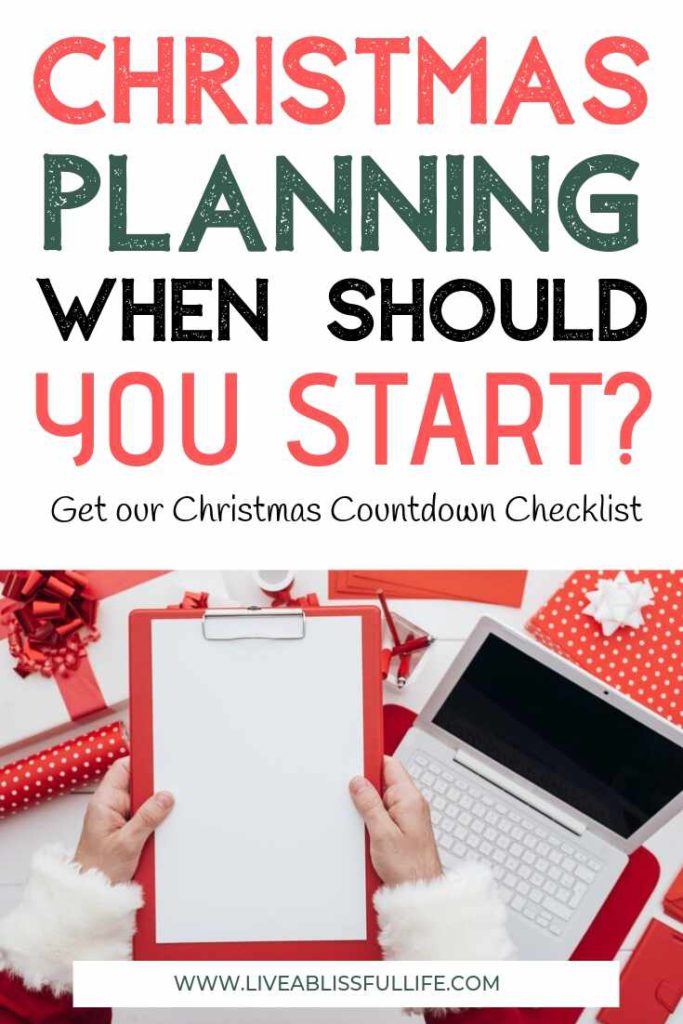 Image: White laptop surrounded by gifts wrapped in red and white
Text: Christmas Planning: When Should You Start?